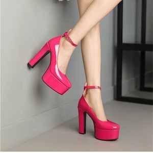 Chic Fuchsia Platform Heels